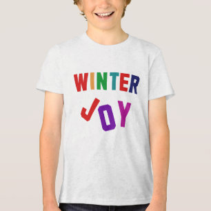Winterfreude - Gemütliche, bunte Briefe Tri-Blend Shirt