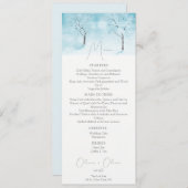 Winterfreude-Hochzeitmenü Menükarte (Vorne/Hinten)