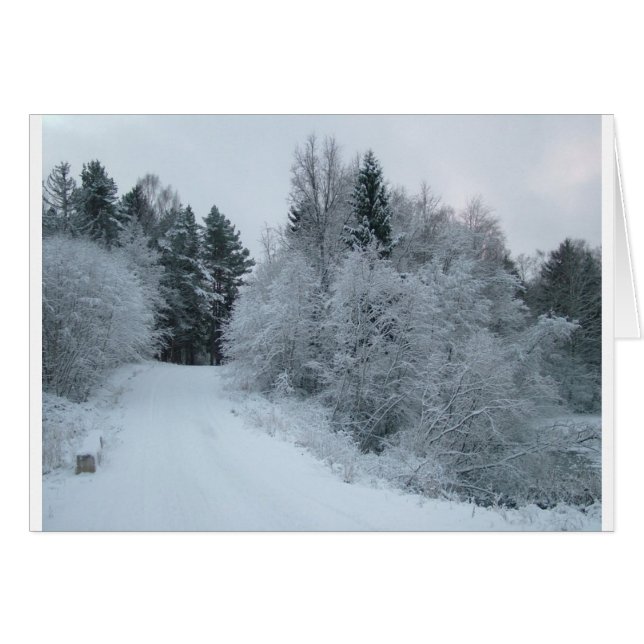 Winterfreude Schneeweg Estonia (Vorderseite (Horizontal))
