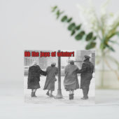 Winterfreuden Postkarte (Stehend Vorderseite)