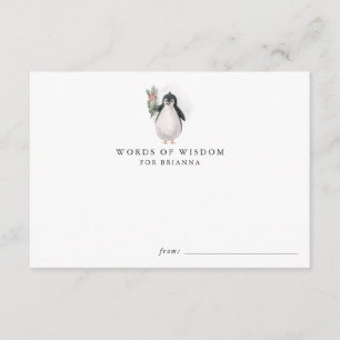 Winterfreunde Christmas Baby Shower Advice Card Begleitkarte