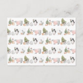 Winterfreunde | Christmas Baby Shower Advice Card Begleitkarte (Rückseite)