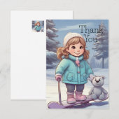 Winterfreunde Dankeskarte (Vorne/Hinten)