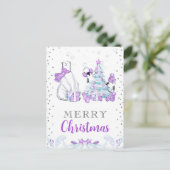 Winterfreunde Eisbär und Pinguine Weihnachten (Stehend Vorderseite)