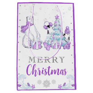 Winterfreunde Eisbär und Pinguine Weihnachten Mittlere Geschenktüte