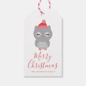 Winterfreunde | Eule Holiday Geschenkanhänger (Vorderseite)