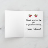 Winterfreunde Feiertagskarte (Innenseite)