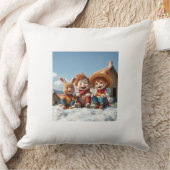 Winterfreunde im Glück Kissen (Decke)