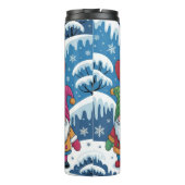 Winterfreunde im Wunderland Thermosbecher (Rückseite)