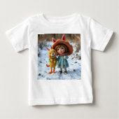 „Winterfreunde – Magische Freundschaft im Schnee“ Baby T-shirt (Vorderseite)