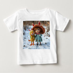 „Winterfreunde – Magische Freundschaft im Schnee“ Baby T-shirt
