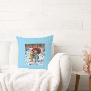 „Winterfreunde – Magische Freundschaft im Schnee“ Kissen