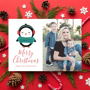 Winterfreunde Pinguin-Feiertags-Postkarte Feiertagskarte