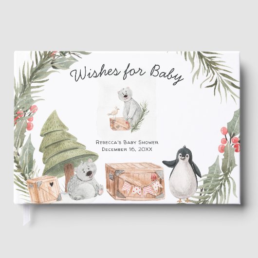 Winterfreunde | Pinguine und Polarbären Gästebuch (Vorderseite)