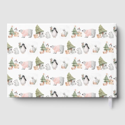 Winterfreunde | Pinguine und Polarbären Gästebuch (Rückseite)