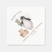 Winterfreunde | Pinguine und Polarbären Serviette (Vorderseite)