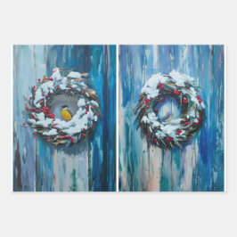 Winterfreunde und Schnee, Schnee und Natur Geschenkpapier Set