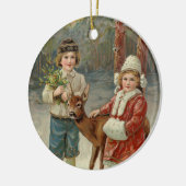 Winterfreunde | Weihnachten Keramik Ornament (Links)
