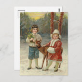 Winterfreunde | Weihnachten Postkarte (Vorne/Hinten)