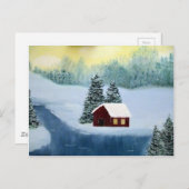 Winterfrieden Frozen Eisschnee Bäume Landschaft Postkarte (Vorne/Hinten)