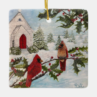 Winterfrieden Keramikornament