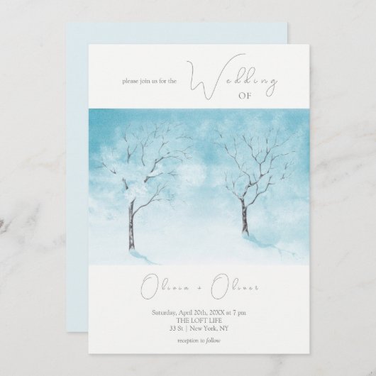 Winterfrischensehen Einladung (Vorne/Hinten)