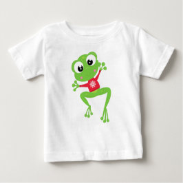 Winterfrosch, Niedlicher Frosch, Grüner Frosch, Sw Baby T-shirt