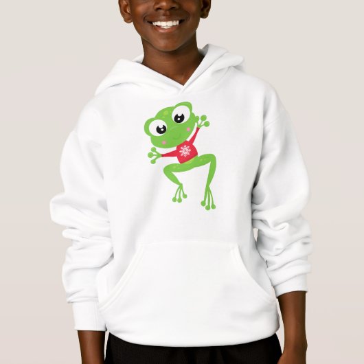 Winterfrosch, Niedlicher Frosch, Grüner Frosch, Sw Hoodie (Vorderseite)