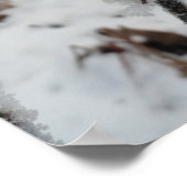 Winterfrost auf Pflanze im Wald Poster (Ecke)