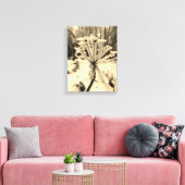 Winterfrost auf Pflanze in der Waldfotografie Leinwanddruck (Insitu (Wohnzimmer))