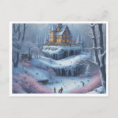 Winterfrost Feiertagspostkarte (Vorderseite)