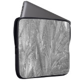 Winterfrost in Schwarz und Weiß, 15" Laptop-Sieb Laptopschutzhülle (Vorne Rechts)