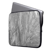 Winterfrost in Schwarz und Weiß, 15" Laptop-Sieb Laptopschutzhülle (Vorderseite Links)