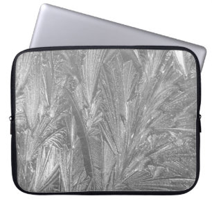 Winterfrost in Schwarz und Weiß, 15" Laptop-Sieb Laptopschutzhülle