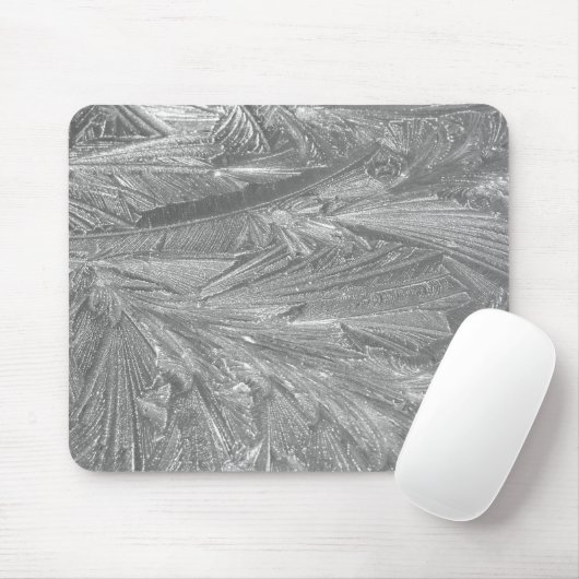 Winterfrost in Schwarz und Weiß Mousepad (Mit Mouse)