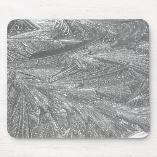 Winterfrost in Schwarz und Weiß Mousepad (Vorne)