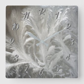 Winterfrost Quadratische Wanduhr (Vorderseite)