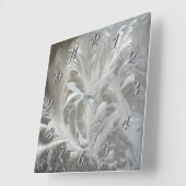 Winterfrost Quadratische Wanduhr (Winkel)