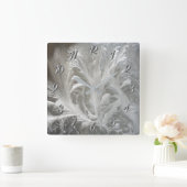 Winterfrost Quadratische Wanduhr (Zuhause)