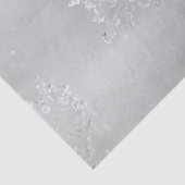 Winterfrost und Schneeflocken Silvery Gray Seidenpapier (Ausschnitt)