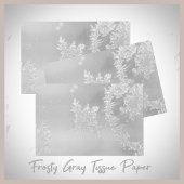 Winterfrost und Schneeflocken Silvery Gray Seidenpapier
