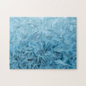 Winterfrosteis kaltblau weiß puzzle (Horizontal)