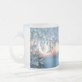 Winterfrosteis Kristallblau, graue Tasse (Links)