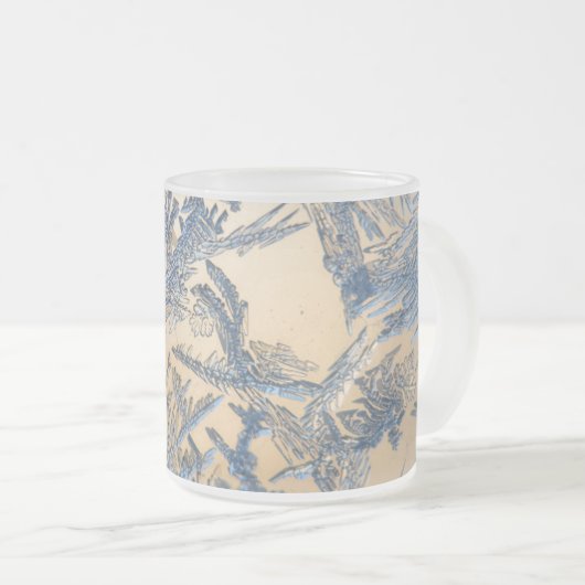 Winterfrosteis Silber Gold Mattglastasse (VorderseiteRechts)