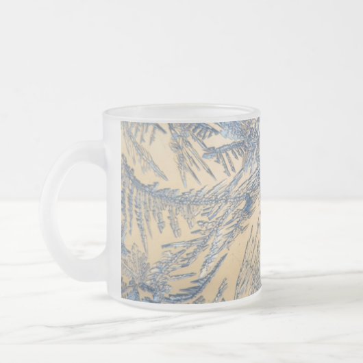 Winterfrosteis Silber Gold Mattglastasse (Links)