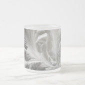 Winterfrostgraue weiße Kristalle Mattglastasse (Mittel)