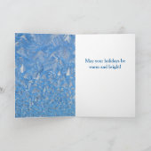 Winterfrostkarte - Warme Wünsche im Inneren Feiertagskarte (Innenseite)