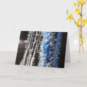 Winterfrostnotecard Karte (Gelbe Blume)
