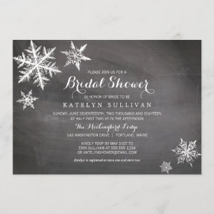 Winterfrostschneeflocken BRAUTPARTY Einladung