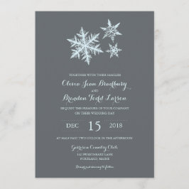 Winterfrostschneeflocken | Hochzeit Einladung